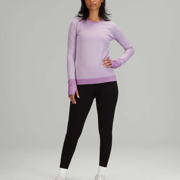 Lululemon Rest Less PulloverDiagonal Rib Wisteria Purple / Lavender Dew - Picture 4 of 14